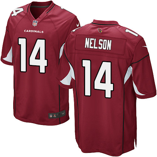 Men's Nike Arizona Cardinals #14 J.J. Nelson Game Red Team Color NFL Jersey