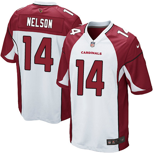 Men's Nike Arizona Cardinals #14 J.J. Nelson Game White NFL Jersey