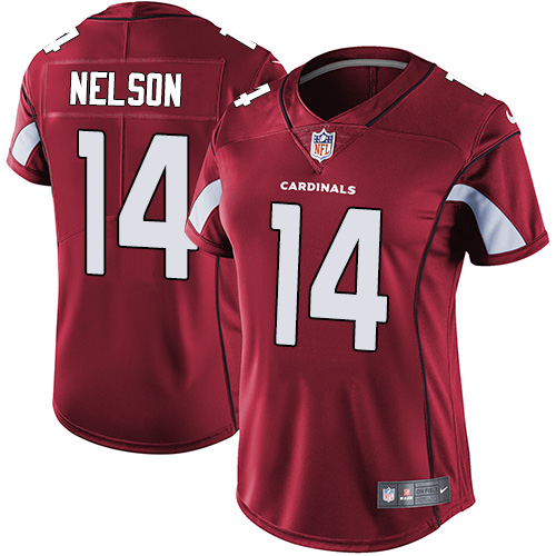 Women's Nike Arizona Cardinals #14 J.J. Nelson Red Team Color Vapor Untouchable Elite Player NFL Jersey