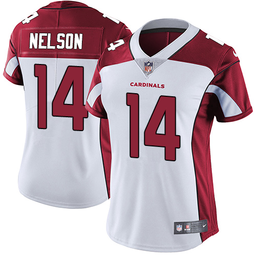 Women's Nike Arizona Cardinals #14 J.J. Nelson White Vapor Untouchable Elite Player NFL Jersey