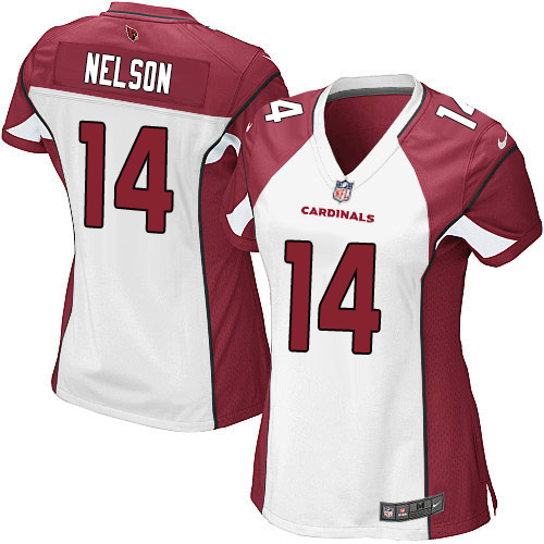 Women's Nike Arizona Cardinals #14 J.J. Nelson Game White NFL Jersey