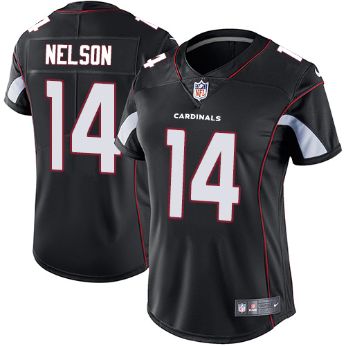 Women's Nike Arizona Cardinals #14 J.J. Nelson Black Alternate Vapor Untouchable Elite Player NFL Jersey