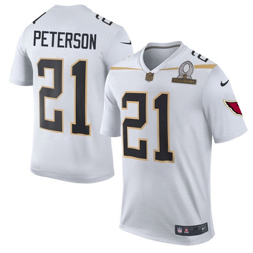 Men's Nike Arizona Cardinals #21 Patrick Peterson Elite White Team Rice 2016 Pro Bowl NFL Jersey