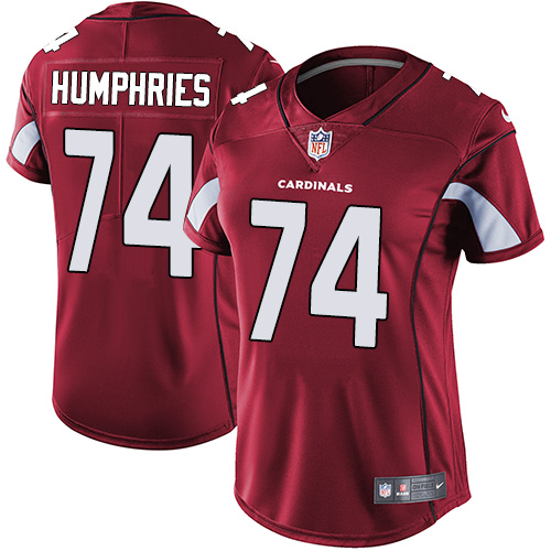 Women's Nike Arizona Cardinals #74 D.J. Humphries Red Team Color Vapor Untouchable Limited Player NFL Jersey