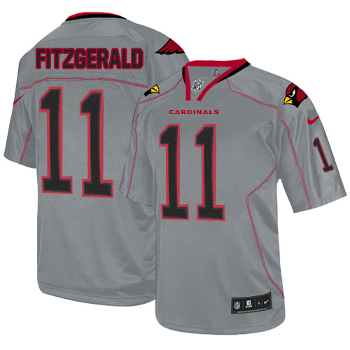 Men's Nike Arizona Cardinals #11 Larry Fitzgerald Elite Lights Out Grey NFL Jersey