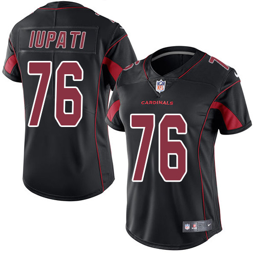 Women's Nike Arizona Cardinals #76 Mike Iupati Limited Black Rush Vapor Untouchable NFL Jersey