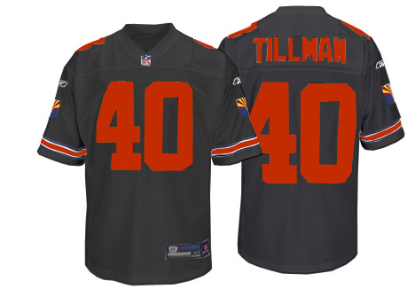 Reebok Arizona Cardinals #40 Pat Tillman Black Authentic Throwback NFL Jersey