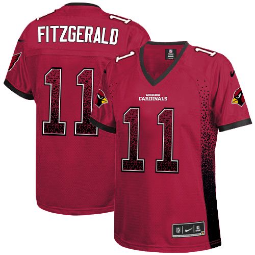 Women's Nike Arizona Cardinals #11 Larry Fitzgerald Elite Red Drift Fashion NFL Jersey