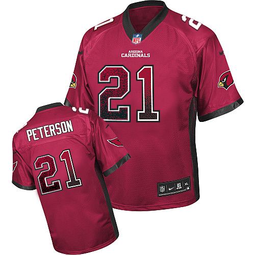 Men's Nike Arizona Cardinals #21 Patrick Peterson Elite Red Drift Fashion NFL Jersey