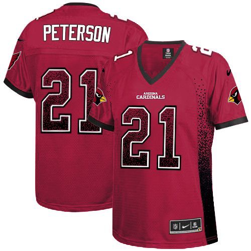 Women's Nike Arizona Cardinals #21 Patrick Peterson Elite Red Drift Fashion NFL Jersey