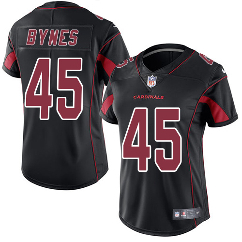 Women's Nike Arizona Cardinals #45 Josh Bynes Limited Black Rush Vapor Untouchable NFL Jersey