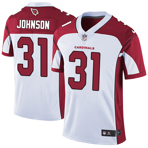 Men's Nike Arizona Cardinals #31 David Johnson White Vapor Untouchable Limited Player NFL Jersey
