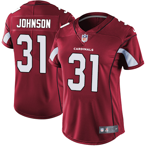 Women's Nike Arizona Cardinals #31 David Johnson Red Team Color Vapor Untouchable Elite Player NFL Jersey