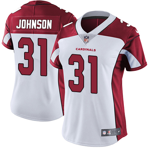 Women's Nike Arizona Cardinals #31 David Johnson White Vapor Untouchable Elite Player NFL Jersey
