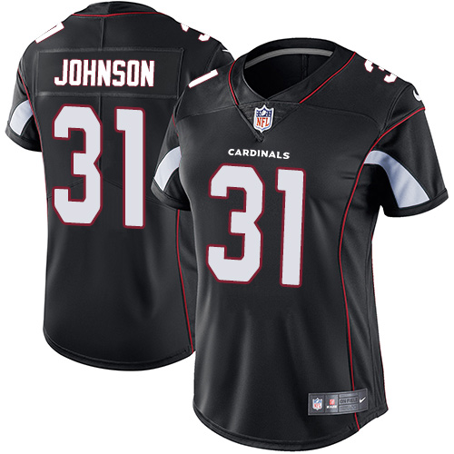 Women's Nike Arizona Cardinals #31 David Johnson Black Alternate Vapor Untouchable Elite Player NFL Jersey