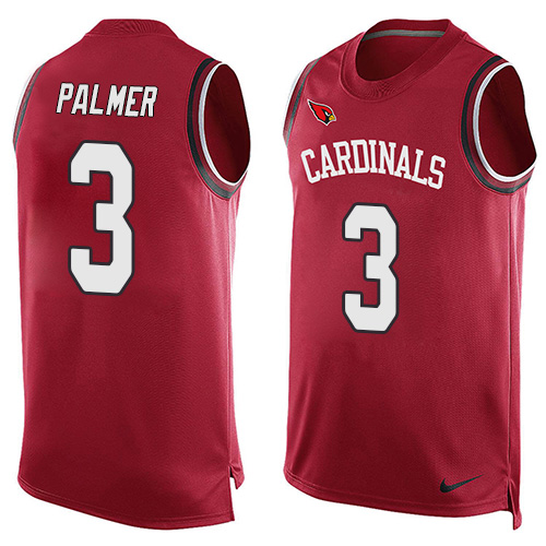 Men's Nike Arizona Cardinals #3 Carson Palmer Limited Red Player Name & Number Tank Top NFL Jersey