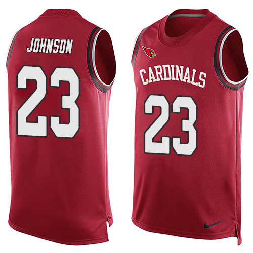 Limited Nike Men's Chris Johnson Red Jersey - #23 NFL Arizona Cardinals Player Name & Number Tank Top