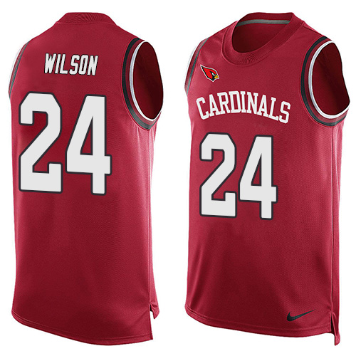 Men's Nike Arizona Cardinals #24 Adrian Wilson Limited Red Player Name & Number Tank Top NFL Jersey