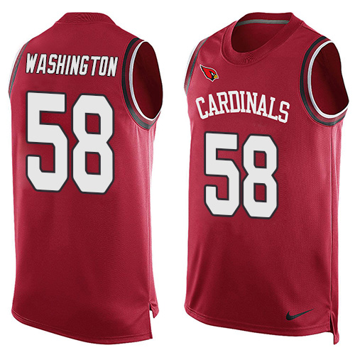 Limited Nike Men's Daryl Washington Red Jersey - #58 NFL Arizona Cardinals Player Name & Number Tank Top