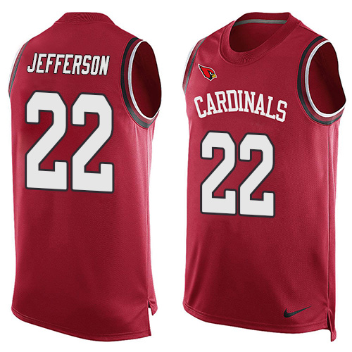 Limited Nike Men's Tony Jefferson Red Jersey - #22 NFL Arizona Cardinals Player Name & Number Tank Top