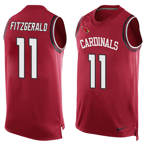 Men's Nike Arizona Cardinals #11 Larry Fitzgerald Limited Red Player Name & Number Tank Top NFL Jersey