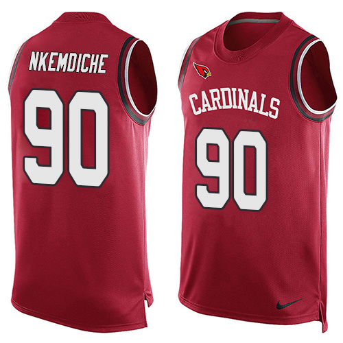Men's Nike Arizona Cardinals #90 Robert Nkemdiche Limited Red Player Name & Number Tank Top NFL Jersey