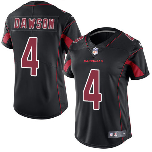 Women's Nike Arizona Cardinals #4 Phil Dawson Limited Black Rush Vapor Untouchable NFL Jersey