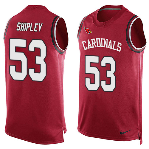 Men's Nike Arizona Cardinals #53 A.Q. Shipley Limited Red Player Name & Number Tank Top NFL Jersey
