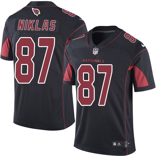 Men's Nike Arizona Cardinals #87 Troy Niklas Limited Black Rush Vapor Untouchable NFL Jersey