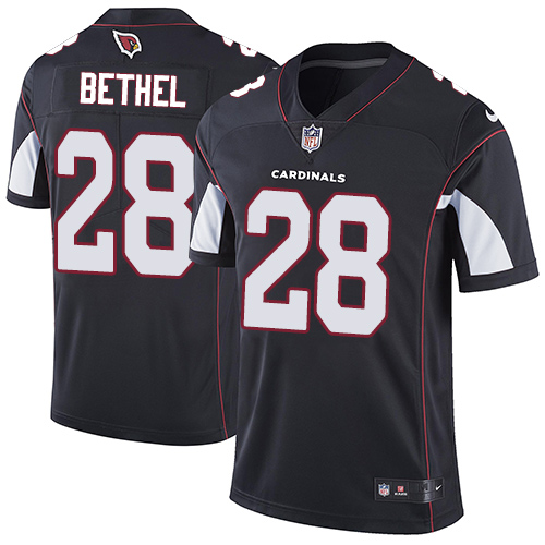 Men's Nike Arizona Cardinals #28 Justin Bethel Black Alternate Vapor Untouchable Limited Player NFL Jersey