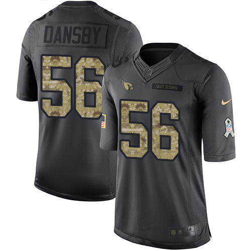 Men's Nike Arizona Cardinals #56 Karlos Dansby Limited Black 2016 Salute to Service NFL Jersey