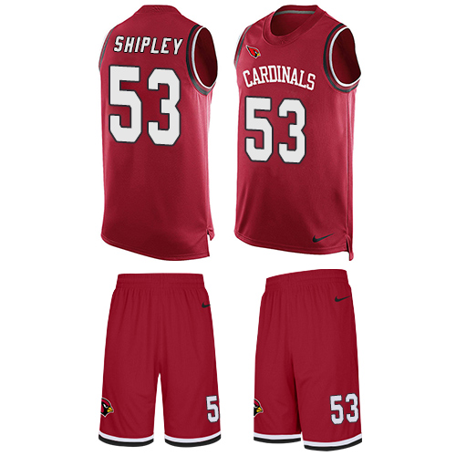 Men's Nike Arizona Cardinals #53 A.Q. Shipley Limited Red Tank Top Suit NFL Jersey