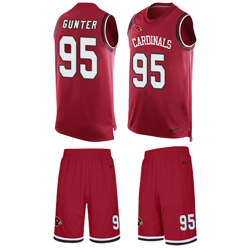 Men's Nike Arizona Cardinals #95 Rodney Gunter Limited Red Tank Top Suit NFL Jersey