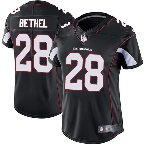 Women's Nike Arizona Cardinals #28 Justin Bethel Black Alternate Vapor Untouchable Limited Player NFL Jersey