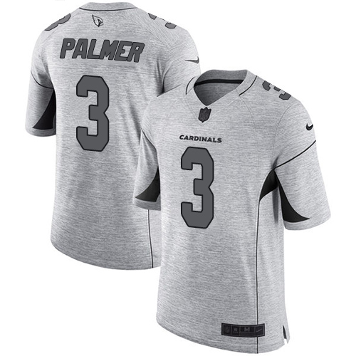 Men's Nike Arizona Cardinals #3 Carson Palmer Limited Gray Gridiron II NFL Jersey