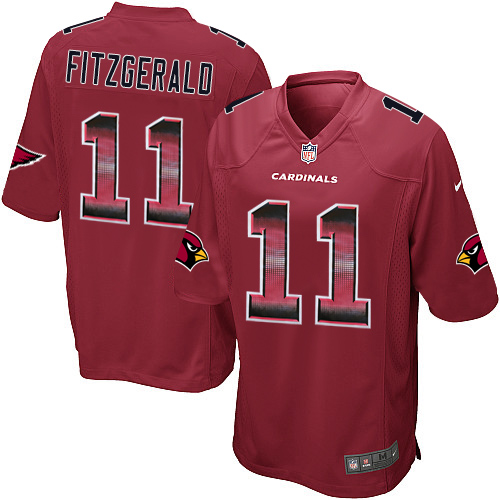 Youth Nike Arizona Cardinals #11 Larry Fitzgerald Limited Red Strobe NFL Jersey