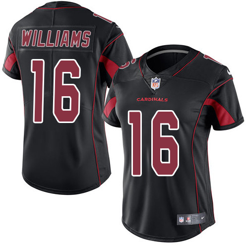 Women's Nike Arizona Cardinals #16 Chad Williams Limited Black Rush Vapor Untouchable NFL Jersey