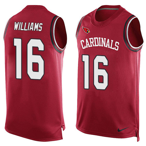 Men's Nike Arizona Cardinals #16 Chad Williams Limited Red Player Name & Number Tank Top NFL Jersey