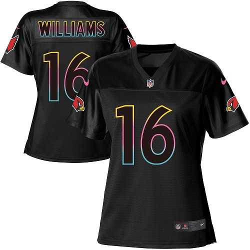 Women's Nike Arizona Cardinals #16 Chad Williams Game Black Fashion NFL Jersey
