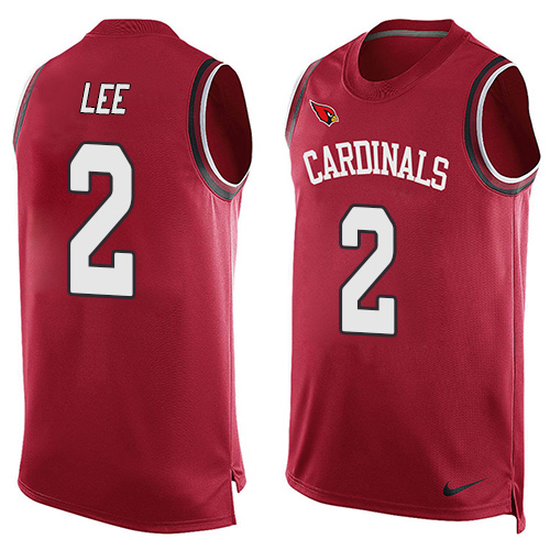 Men's Nike Arizona Cardinals #2 Andy Lee Limited Red Player Name & Number Tank Top NFL Jersey