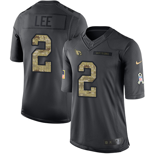 Men's Nike Arizona Cardinals #2 Andy Lee Limited Black 2016 Salute to Service NFL Jersey