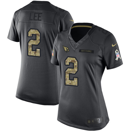 Women's Nike Arizona Cardinals #2 Andy Lee Limited Black 2016 Salute to Service NFL Jersey