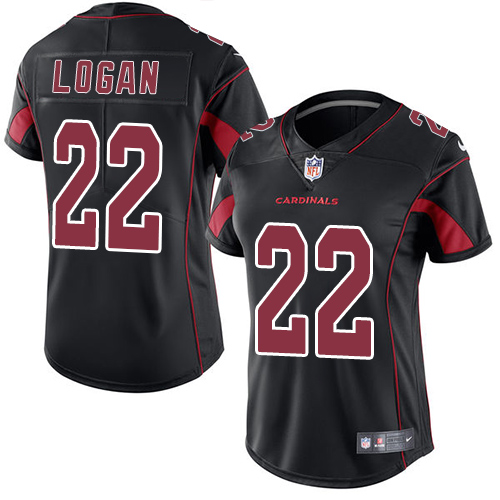 Women's Nike Arizona Cardinals #22 T. J. Logan Limited Black Rush Vapor Untouchable NFL Jersey