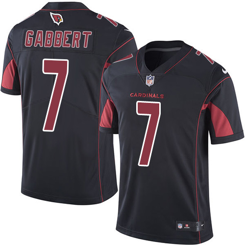 Men's Nike Arizona Cardinals #7 Blaine Gabbert Limited Black Rush Vapor Untouchable NFL Jersey
