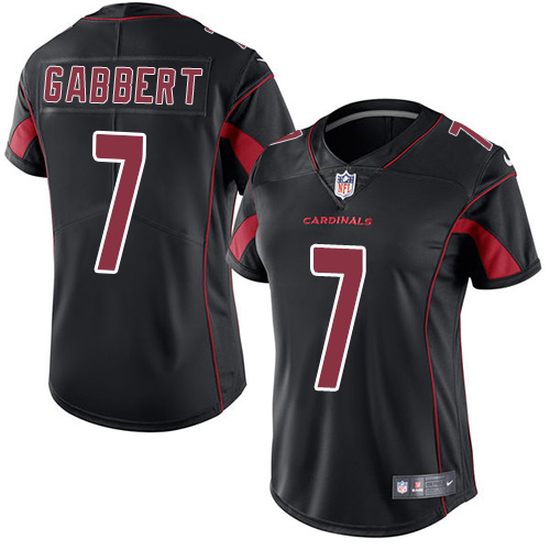 Women's Nike Arizona Cardinals #7 Blaine Gabbert Limited Black Rush Vapor Untouchable NFL Jersey