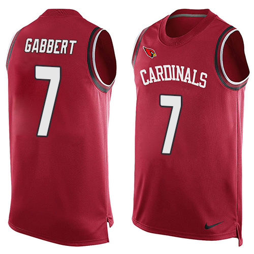 Men's Nike Arizona Cardinals #7 Blaine Gabbert Limited Red Player Name & Number Tank Top NFL Jersey