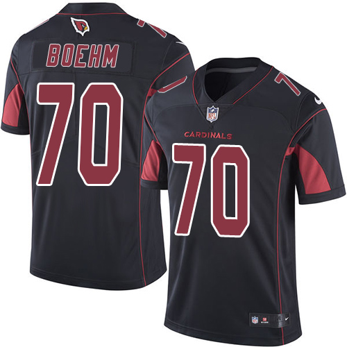 Men's Nike Arizona Cardinals #70 Evan Boehm Limited Black Rush Vapor Untouchable NFL Jersey