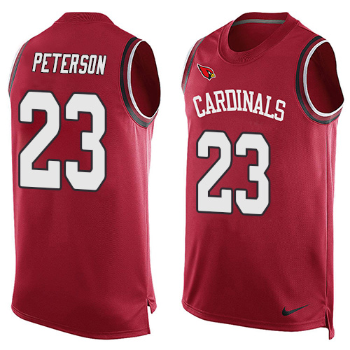 Men's Nike Arizona Cardinals #23 Adrian Peterson Limited Red Player Name & Number Tank Top NFL Jersey