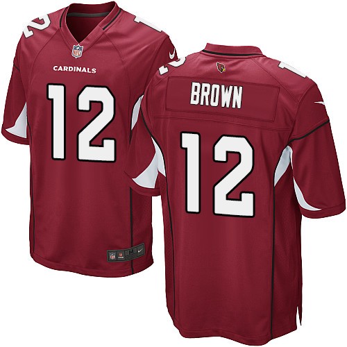 Men's Nike Arizona Cardinals #12 John Brown Game Red Team Color NFL Jersey