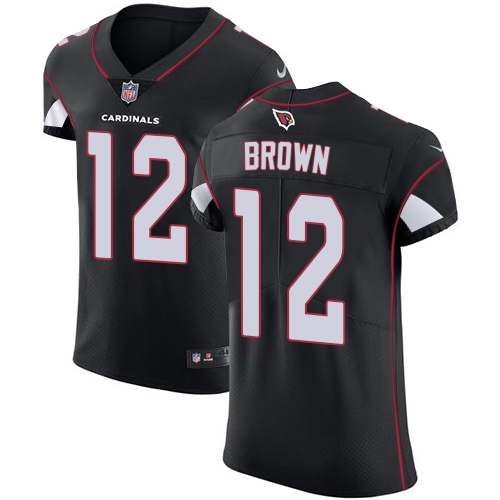 Men's Nike Arizona Cardinals #12 John Brown Elite Black Alternate NFL Jersey